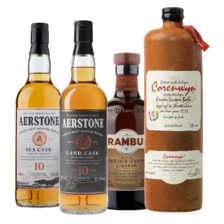Drambuie whiskylikeur, Aerstone sea- of landcask whisky of Bols corenwijn